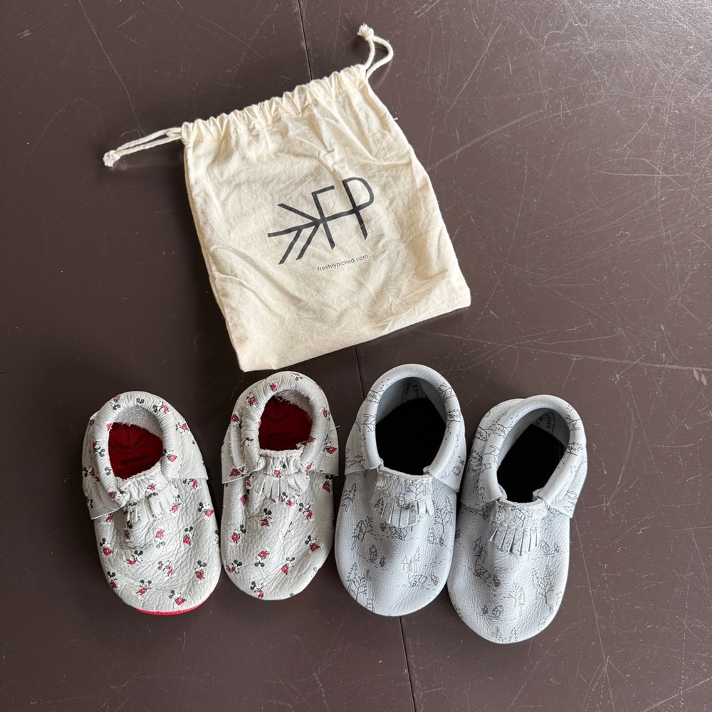 Freshly Picked Moccasins - Mickey Mouse and Winnie the Pooh